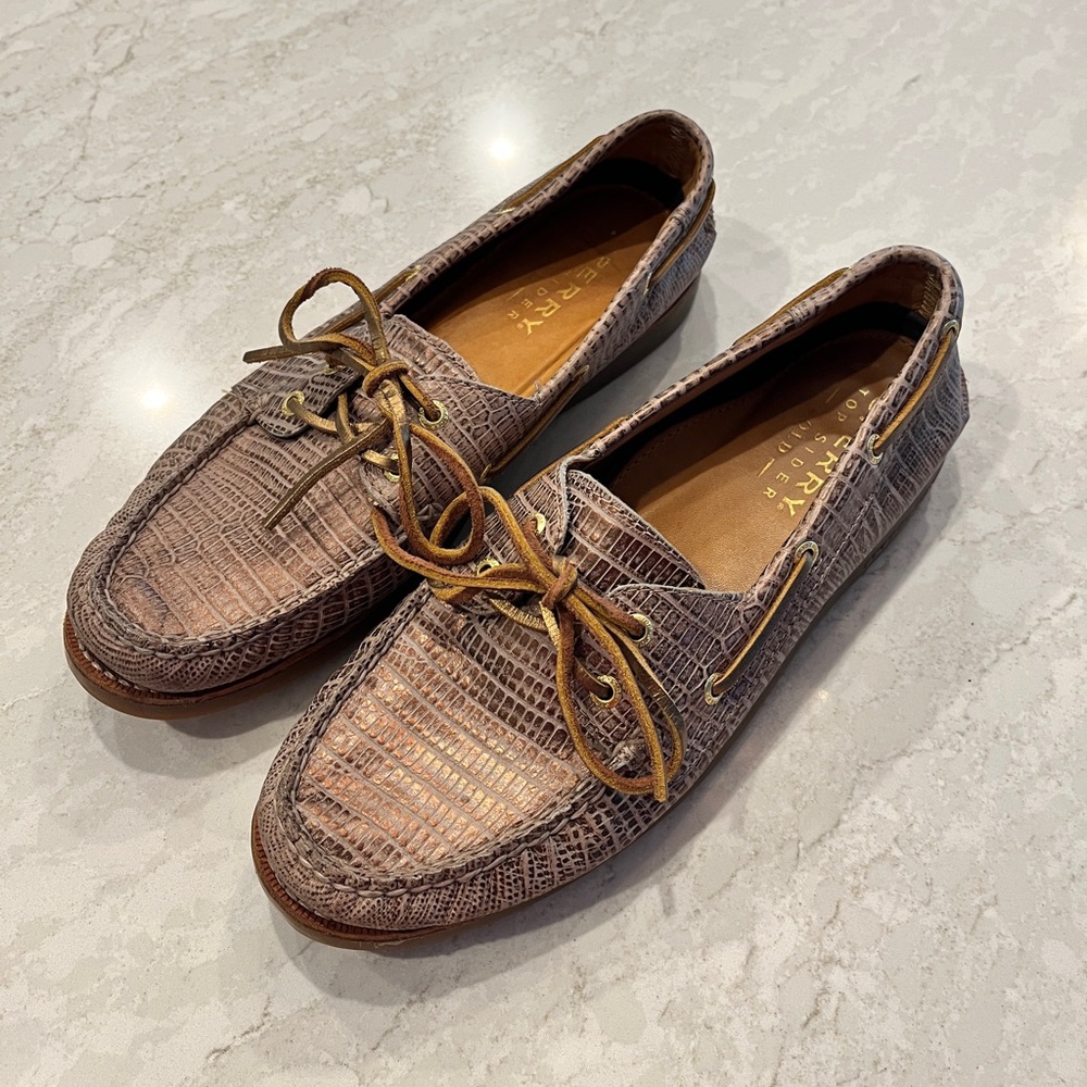 Sperry Brown Leather Boat Shoes